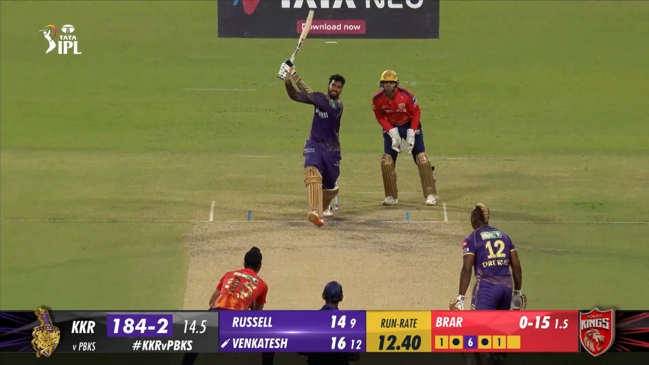 M42: KKR vs PBKS – Venkatesh Iyer Six background