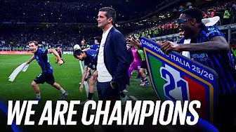 TUTTO IN UN ISTANTE, IL FISCHIO FINALE DI INTER-PARMA: CAMPIONI D’ITALIA 🏆🖤💙