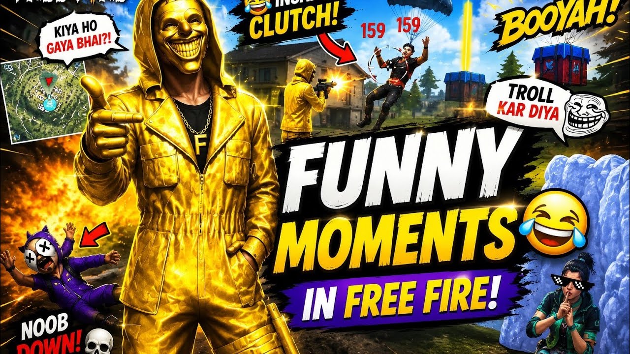 Free Fire Funny Gameplay 😂 Impossible Clutch & Troll Moments