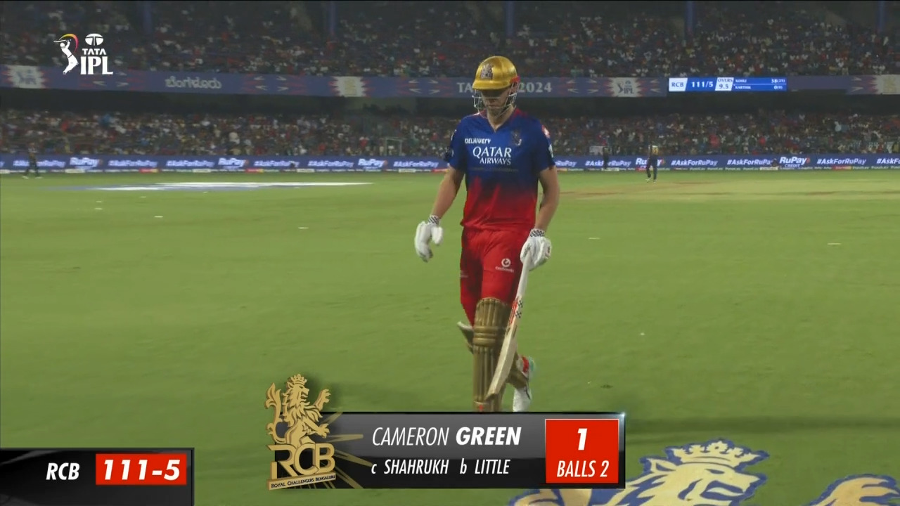 M52: RCB vs GT – Cameron Green Wicket background