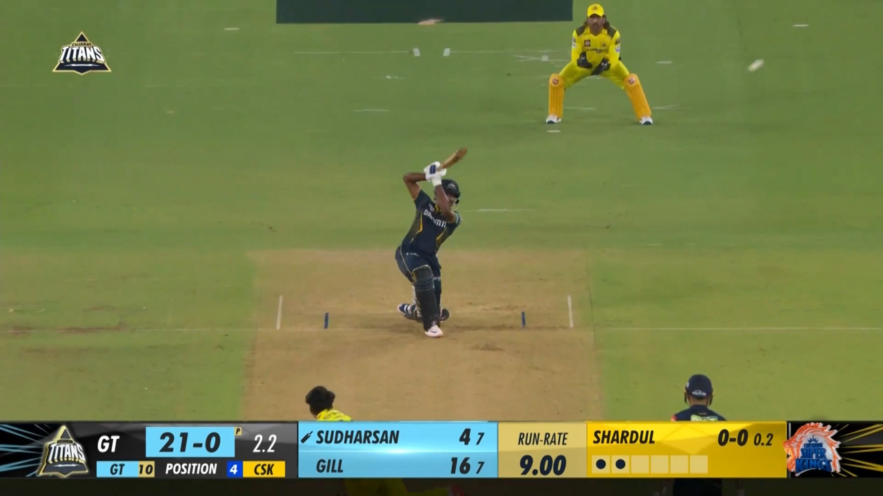 M59: GT vs CSK – Sai Sudharsan Six