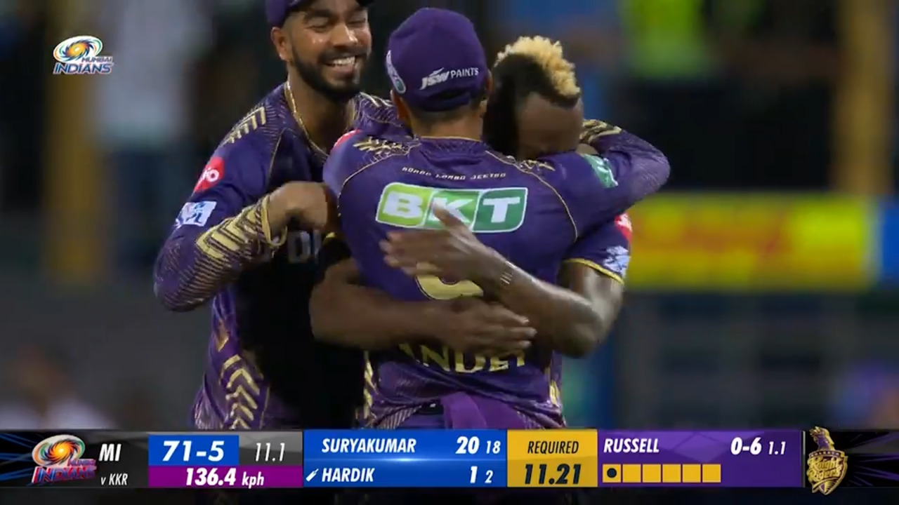 M51: MI vs KKR – Fall of Wickets background