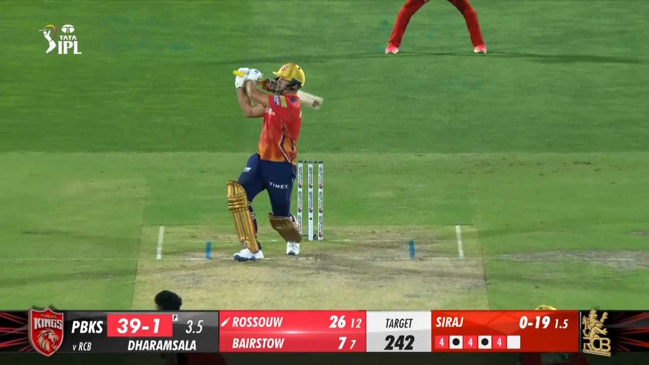 M58: PBKS vs RCB – Rilee Rossouw Six background