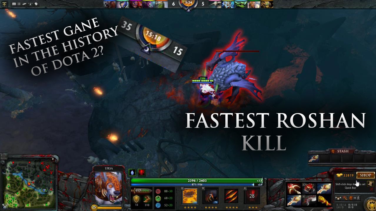 Dota 2 Montage Fastest Game In The History Of Dota 2 And Fastest Roshan Kill background