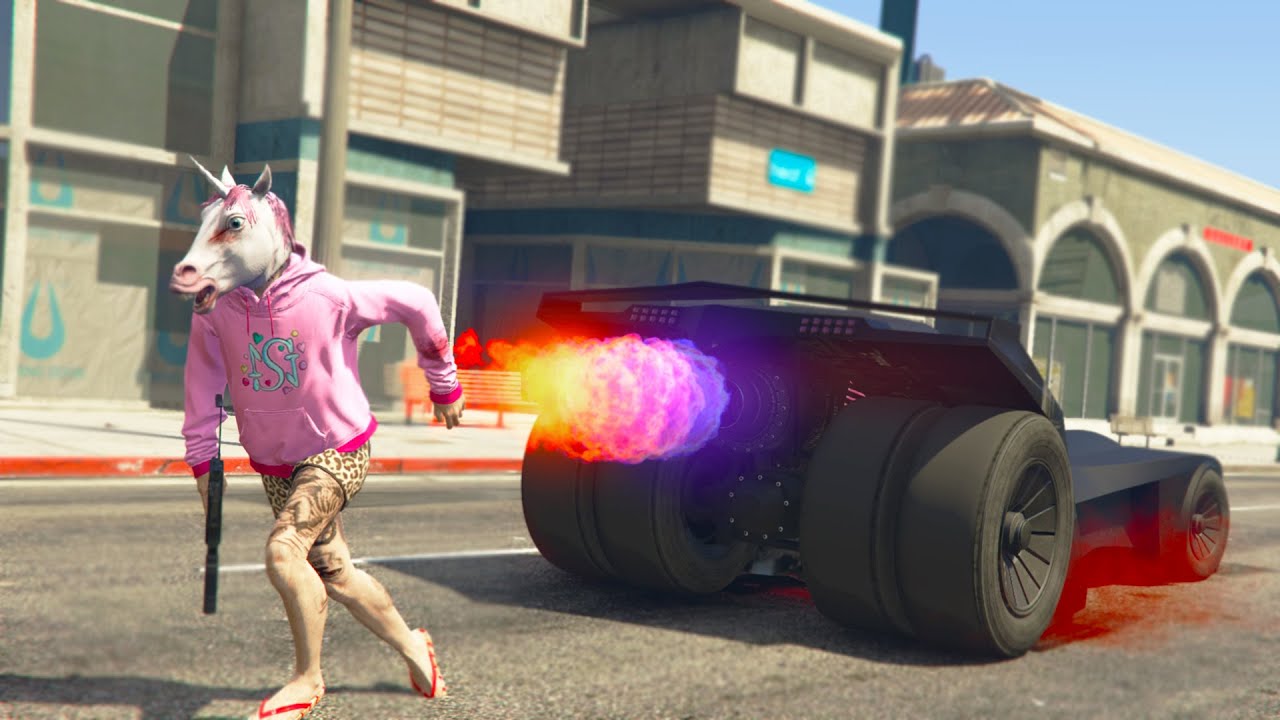TROLLING PEOPLE WITH THE BATMOBILE... | GTA 5 THUG LIFE #454 background