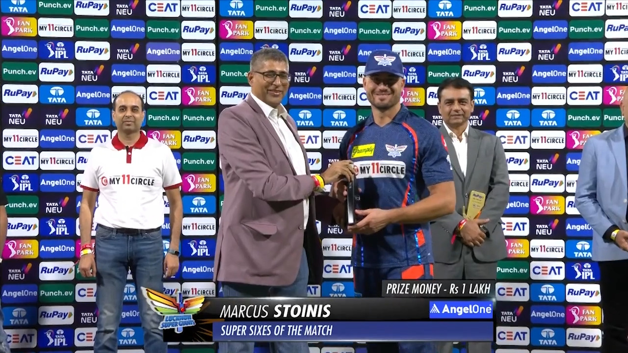 M48: LSG vs MI – AngelOne Super 6 of the Match – Marcus Stoinis