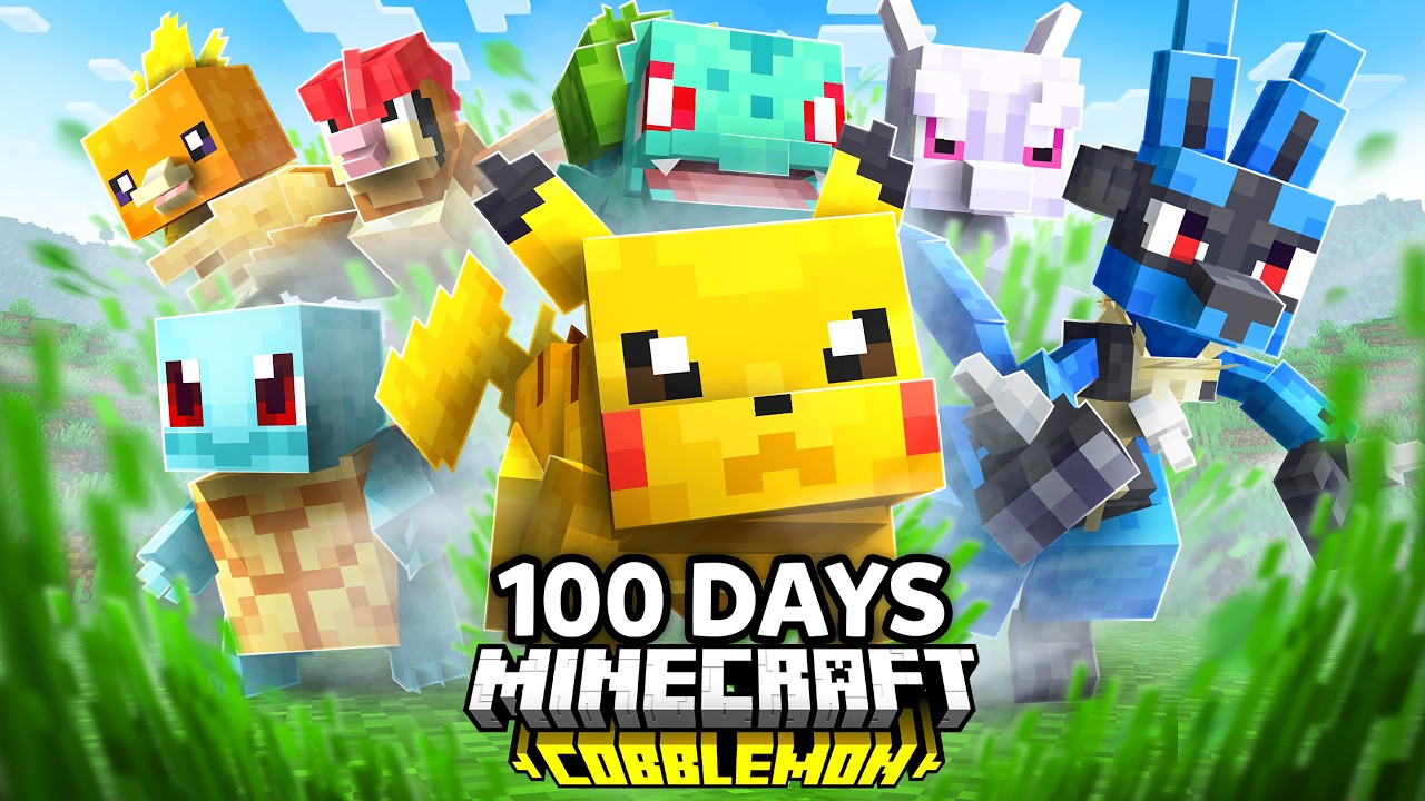 I Spent 100 Days in RANDOMIZER Pokémon Minecraft VS. my Rival! (Duos Cobblemon)