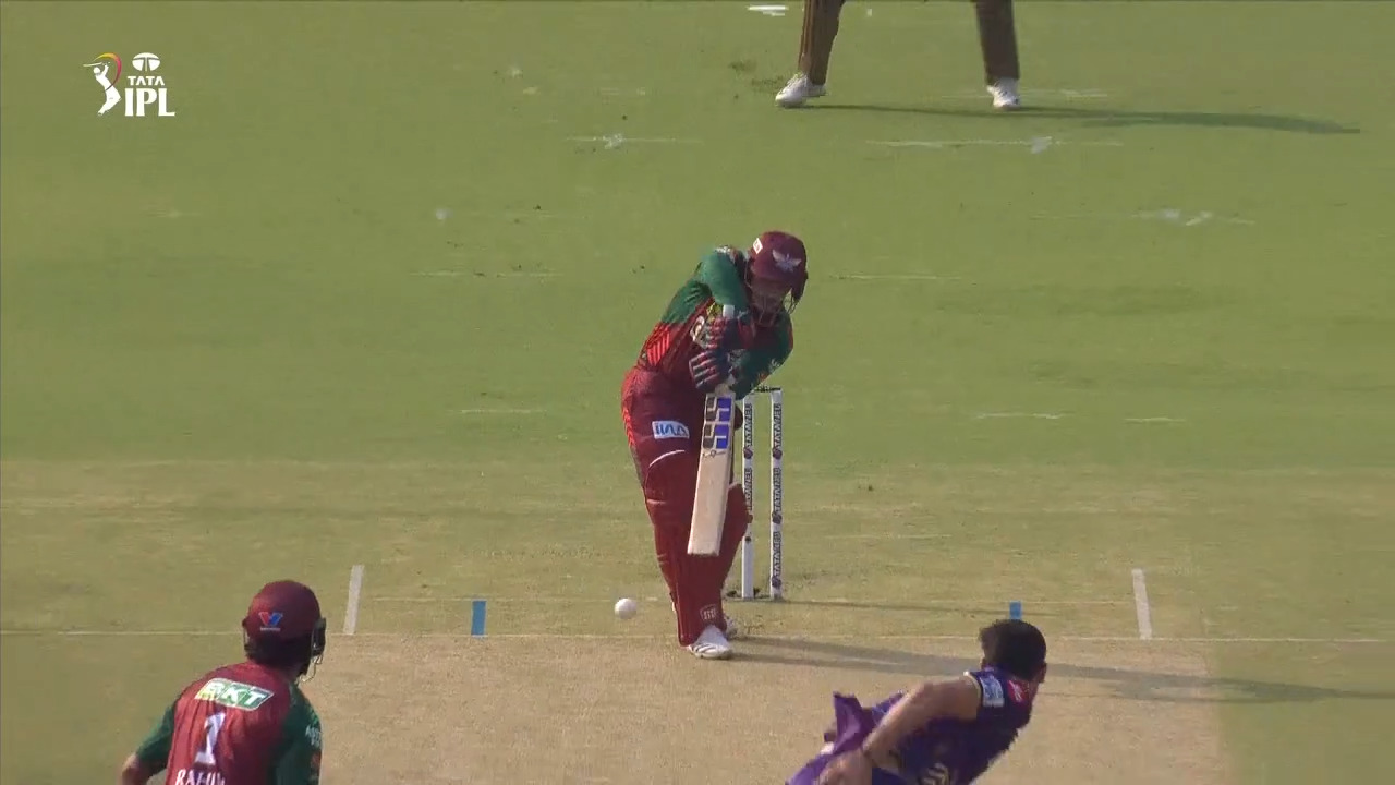 What Timing! De Kock gets off the mark with a lovely straight drive