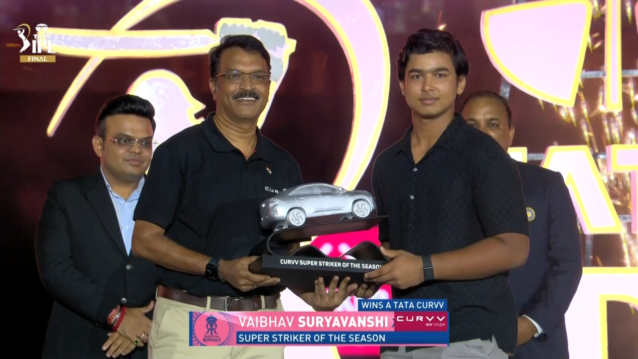 IPL 2025 Final: RCB vs PBKS - Curvv Super Striker of the Season - Vaibhav Sooryavanshi backdrop
