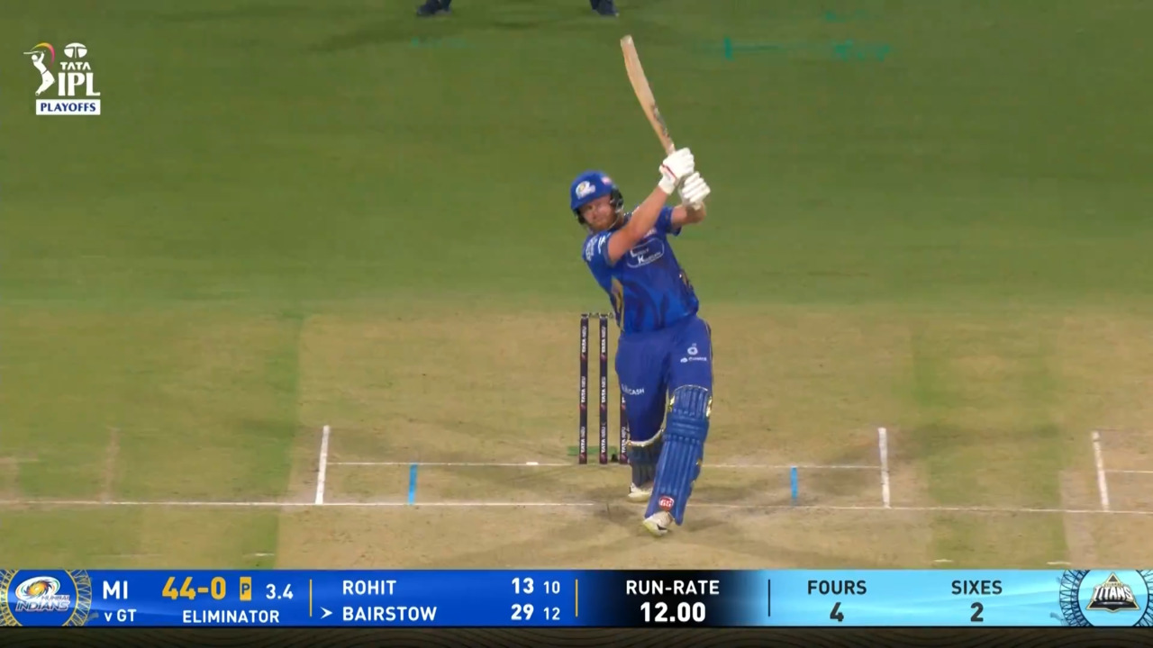 IPL 2025 Eliminator: GT vs MI - Jonny Bairstow Six