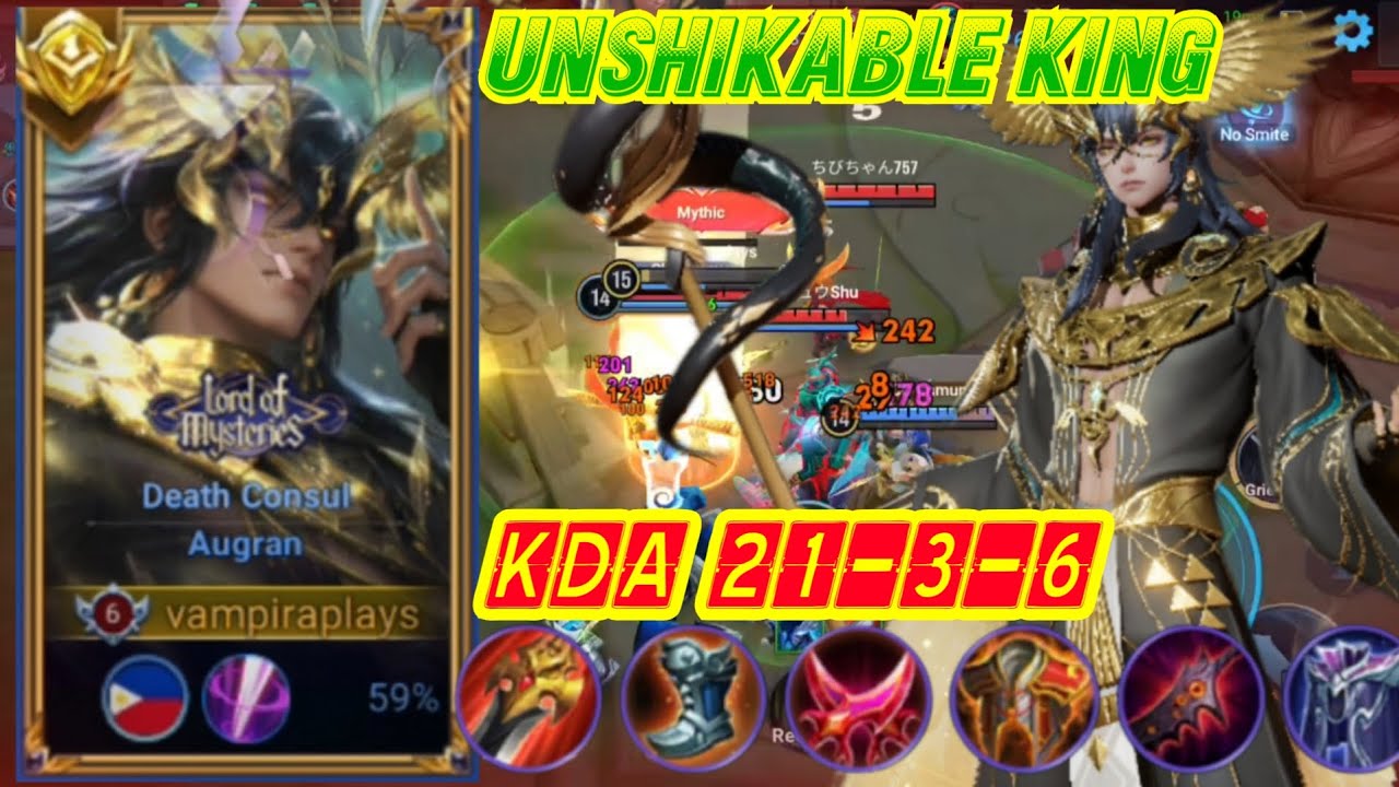 AUGRAN SUPER OP NEW BUILD THE UNSHIKABLE KING MONTAGE KDA 21-3-6
