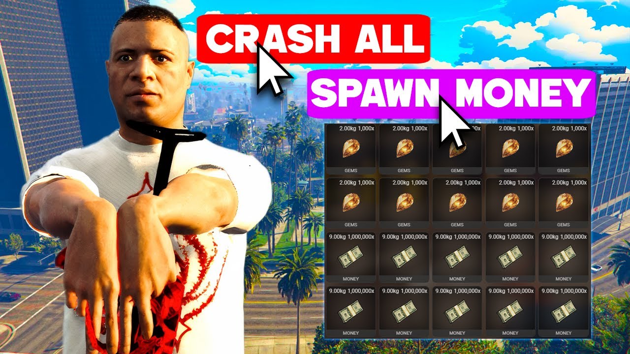 USING the BEST FIVEM MENU to CRASH PLAYERS background