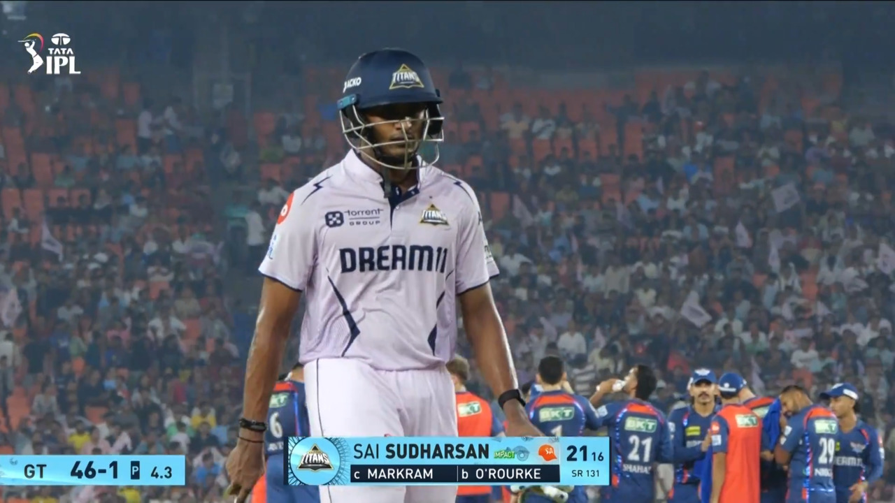 IPL 2025 M64: GT vs LSG - Sai Sudharsan Wicket