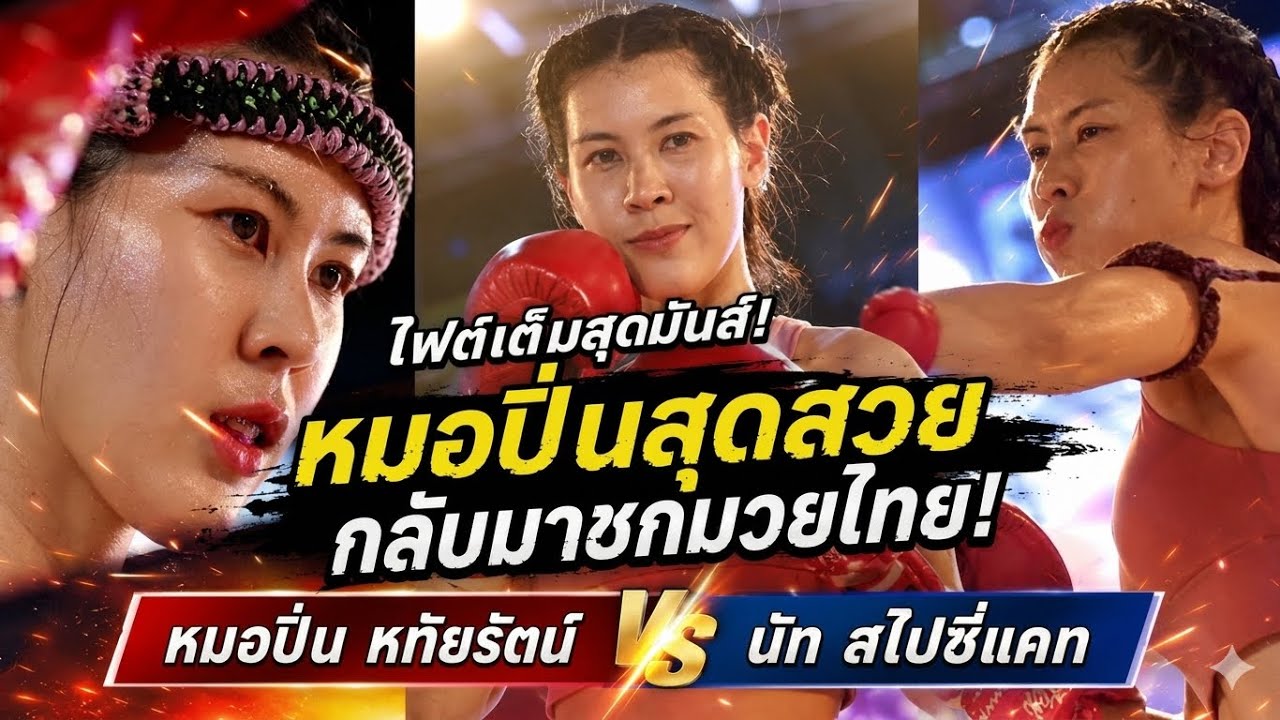 หาดูยาก! หมอปิ่นสุดสวยกลับมาชกมวยไทย! หมอปิ่น หทัยรัตน์ vs นัท สไปซี่แคท