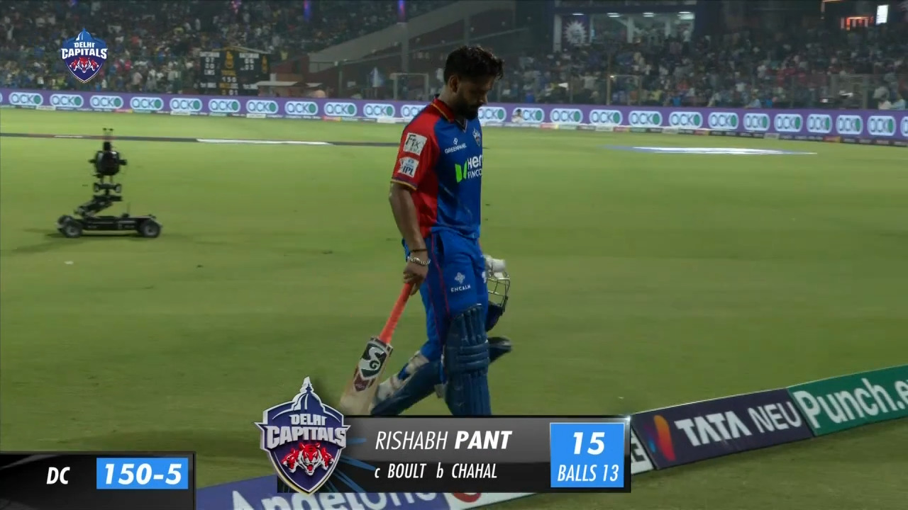 M56: DC vs RR – Rishabh Pant Wicket background