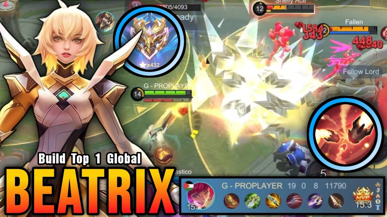 100% UNSTOPPABLE!! 19 Kills Beatrix Monster Gold Laner!! - Build Top 1 Global Beatrix ~ MLBB