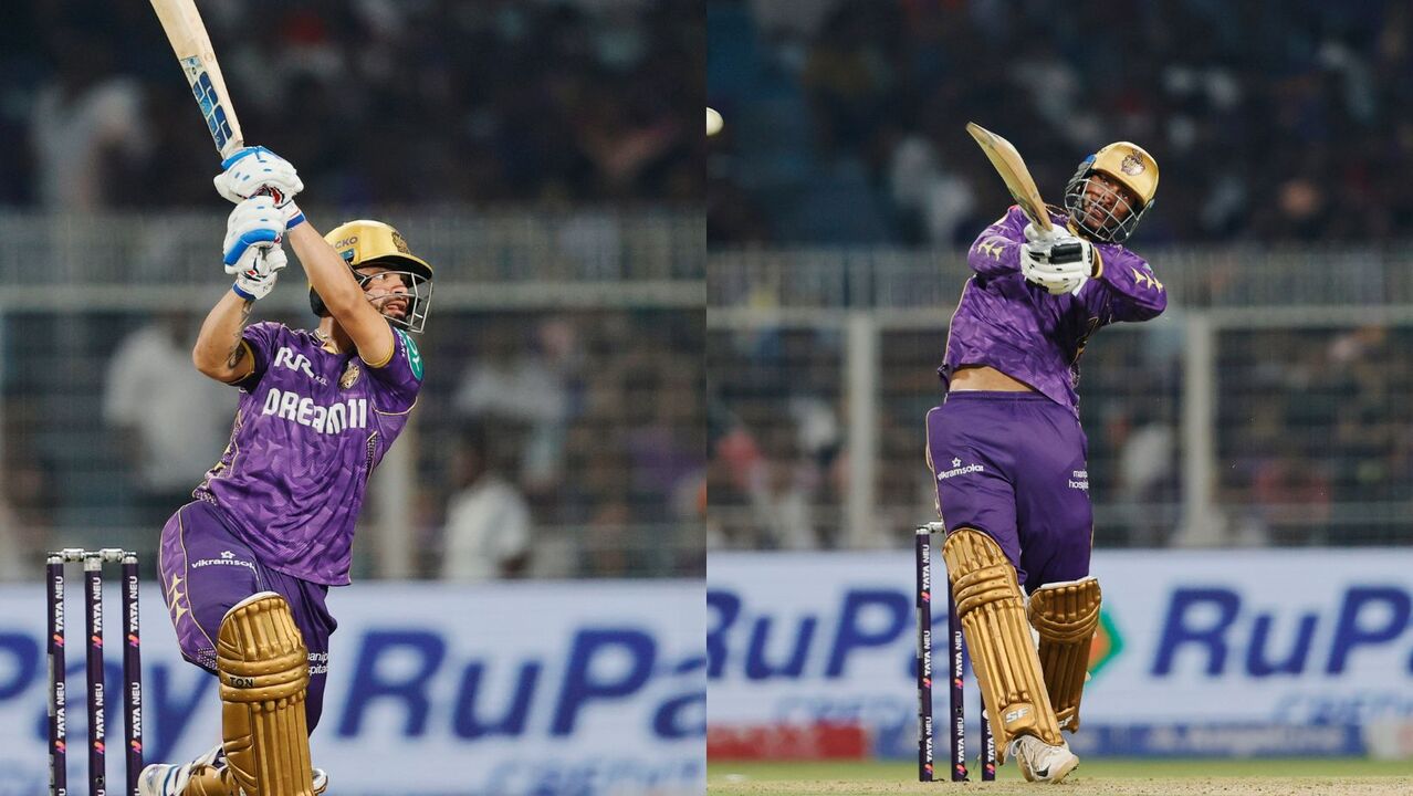On the charge: Venkatesh Iyer, Rinku Singh go 4,4,6 vs Simarjeet