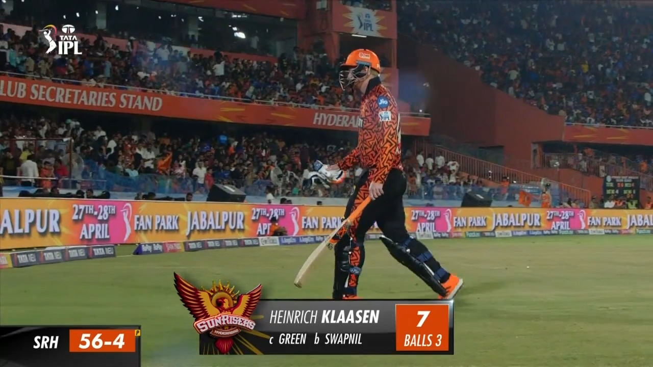 M41: SRH vs RCB – Heinrich Klaasen Wicket