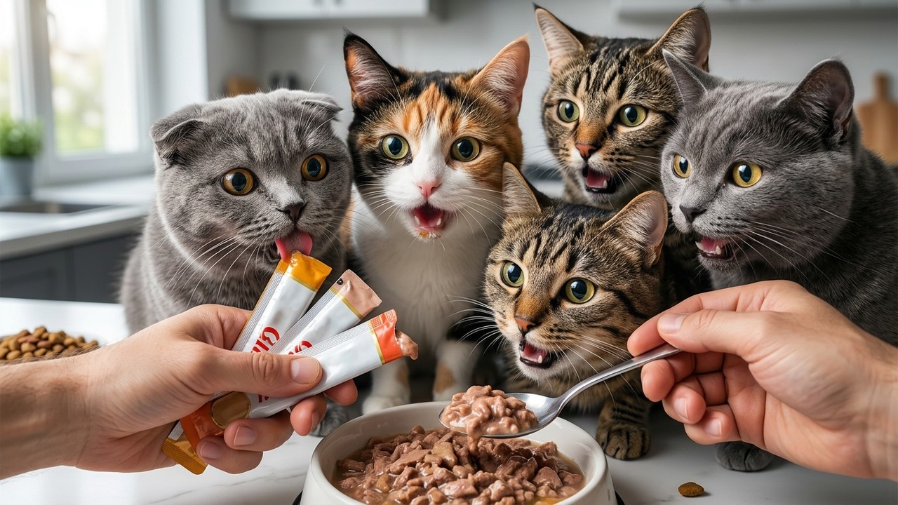 This Cat's Funny Moment Goes Viral 🐱😂| Hungry Cats Go Crazy for Food 😹🍽️🐱