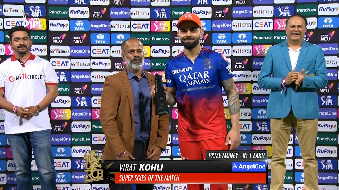 M52: RCB vs GT – AngelOne Super 6 of the Match – Virat Kohli