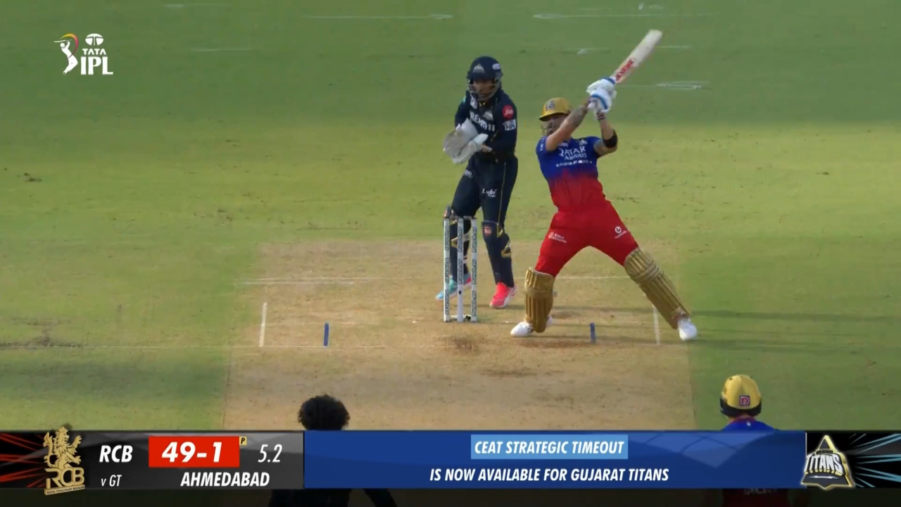 M45: GT vs RCB – Virat Kohli Six background