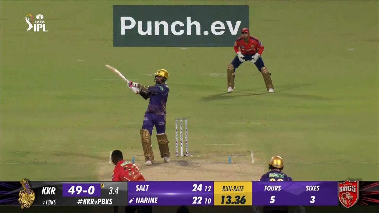 M42: KKR vs PBKS – Sunil Narine Six