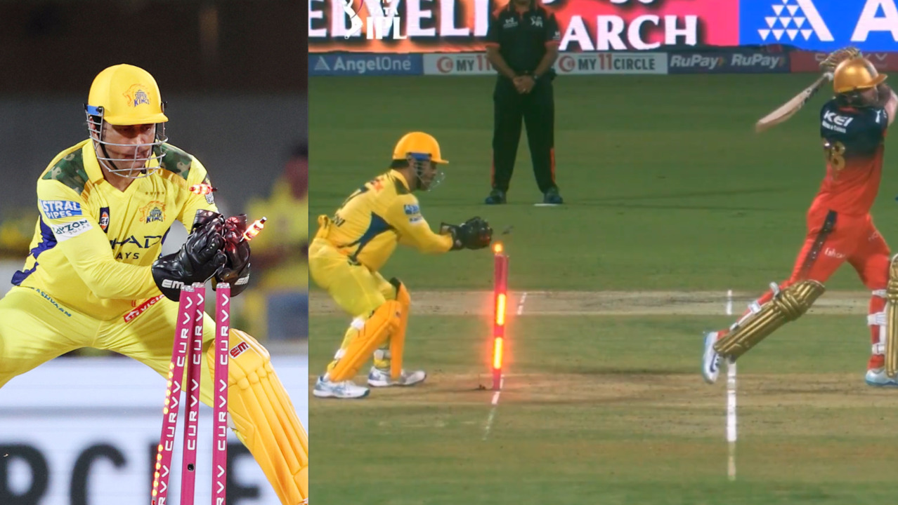 MS Dhoni does it again: 2 moments of magic, 2 ultra fast stumpings background