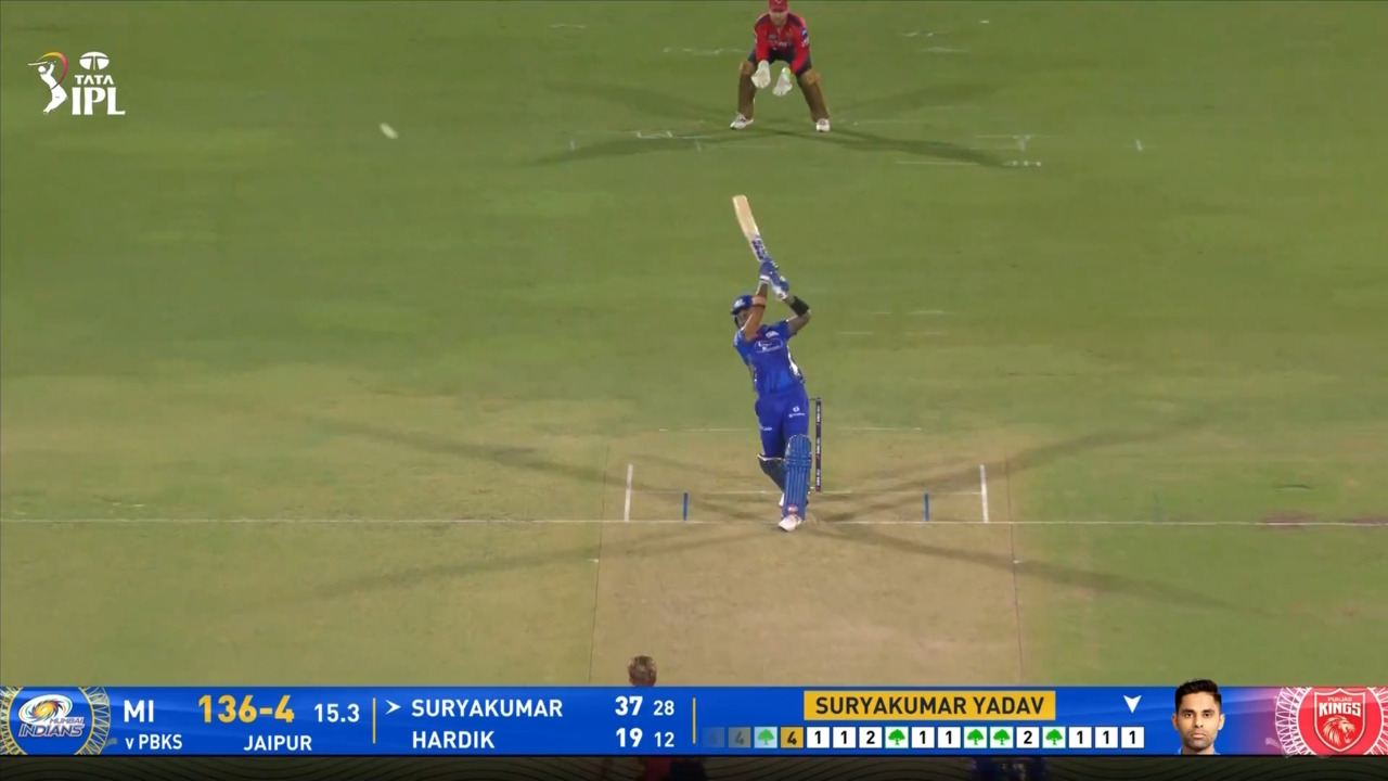 IPL 2025 M69: PBKS vs MI - Hardik Pandya Six