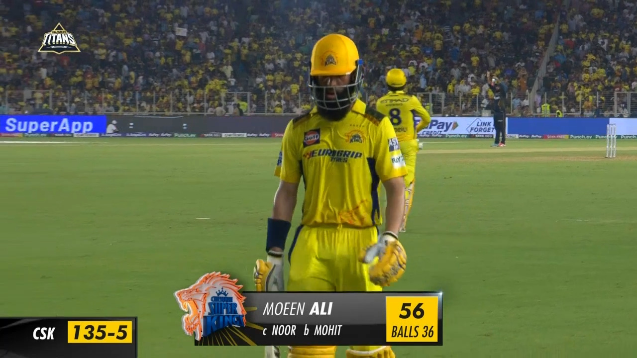 M59: GT vs CSK – Moeen Ali Wicket