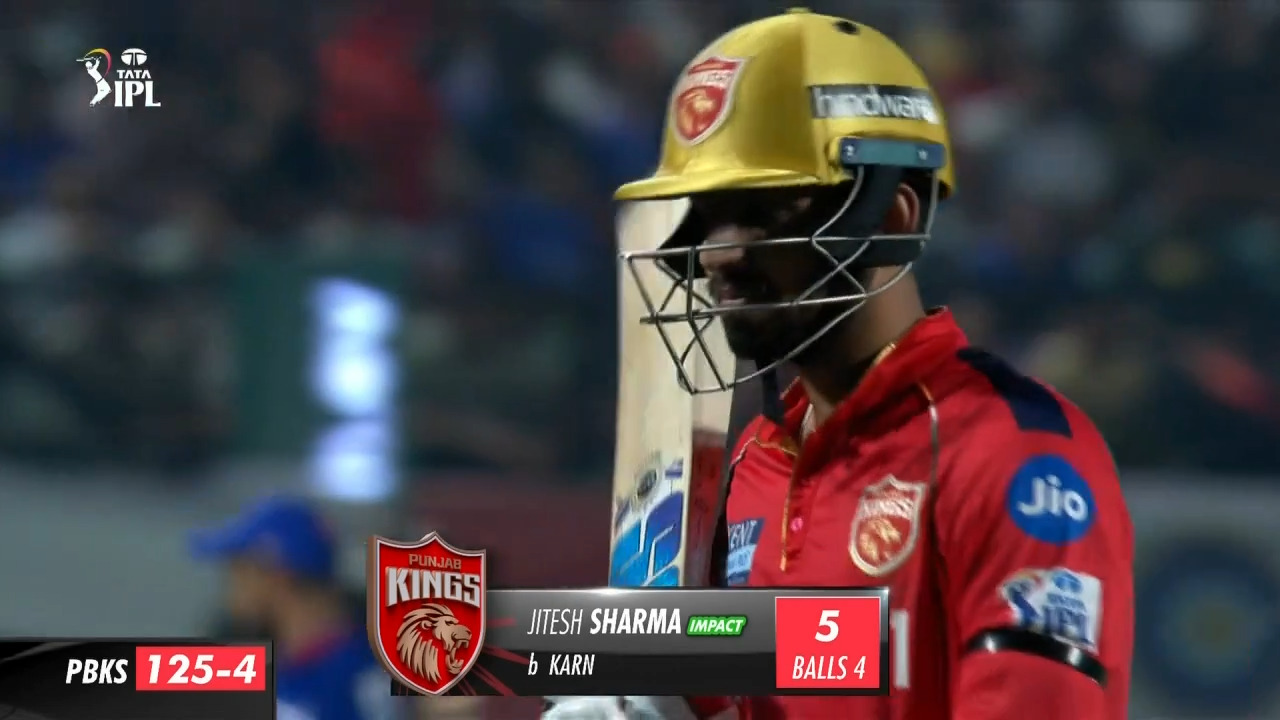 M58: PBKS vs RCB – Jitesh Sharma Wicket background