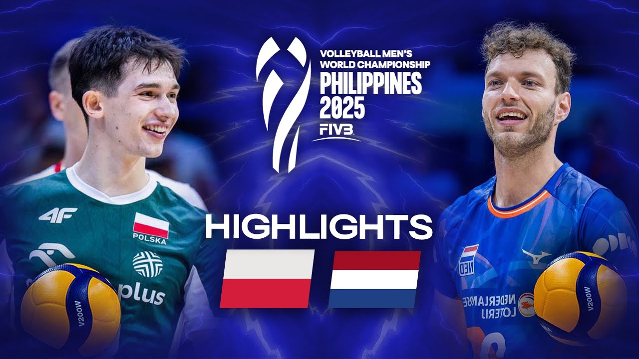 Poland 🇵🇱 vs. Netherlands 🇳🇱 - Highlights | Men's World Championships 2025 background