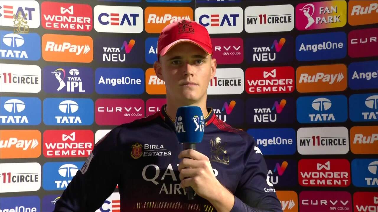 IPL 2025 M52: RCB vs CSK - Jacob Bethell Interview background