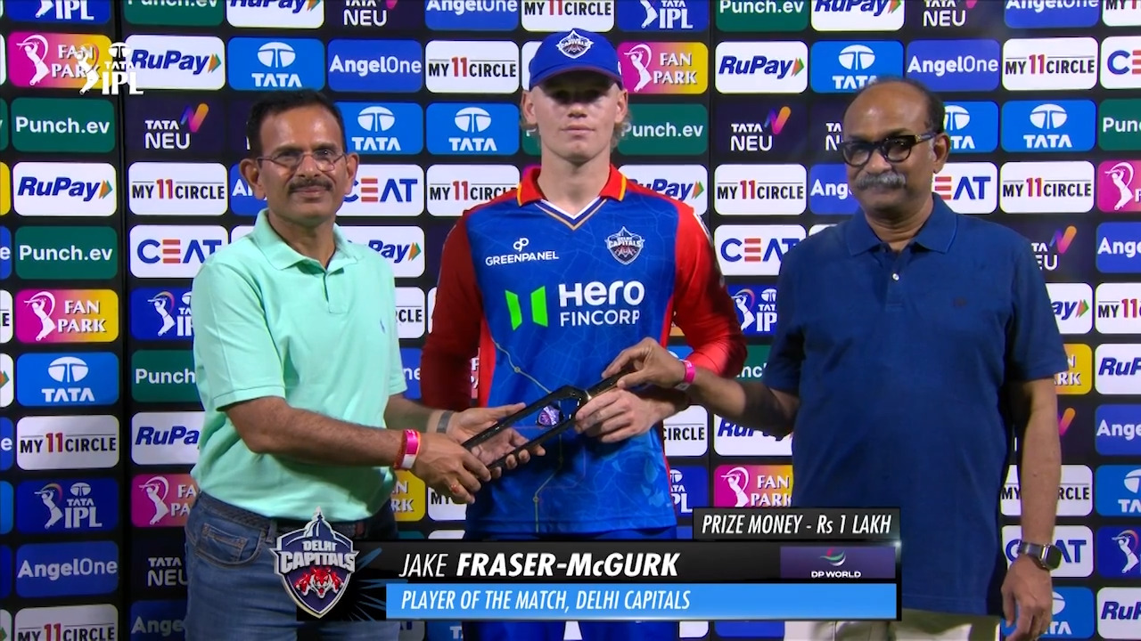 M43: DC vs MI – Player of the Match – Jake Fraser-McGurk