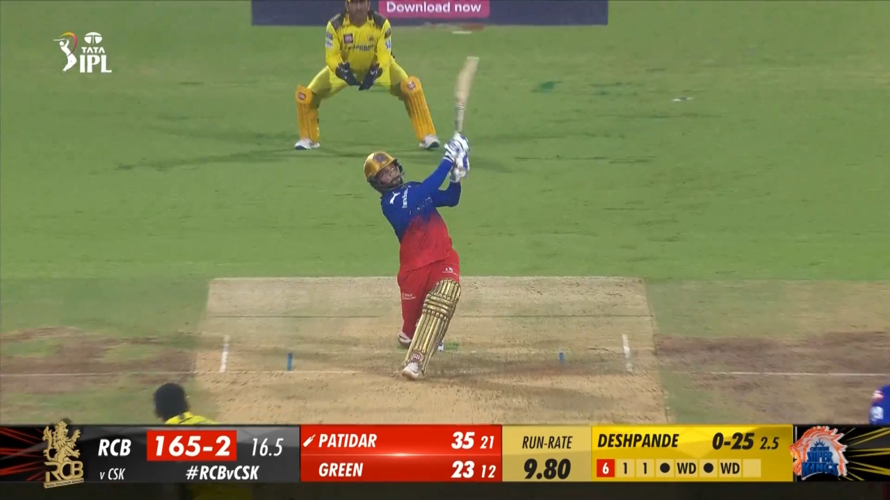 M68: RCB vs CSK – Rajat Patidar Six