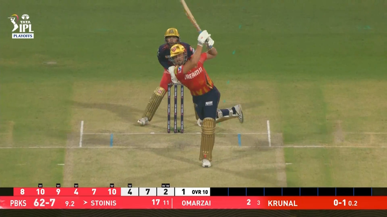 IPL 2025 Q1: PBKS vs RCB - Marcus Stoinis Six