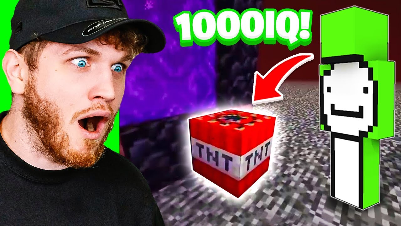 Minecraft Noobs React to 1000IQ Dream Moments background