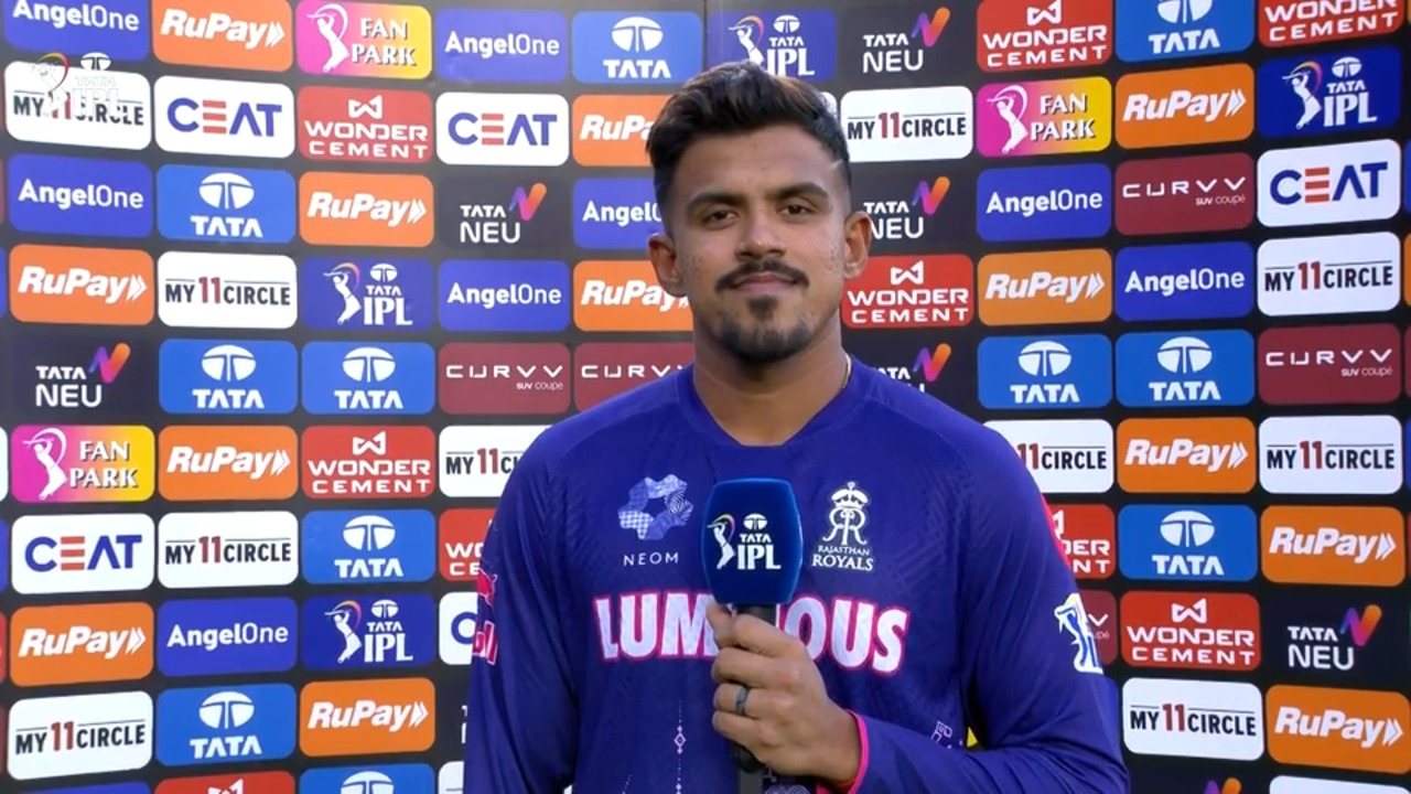 IPL 2025 M23: GT vs RR - Maheesh Theekshana Interview background