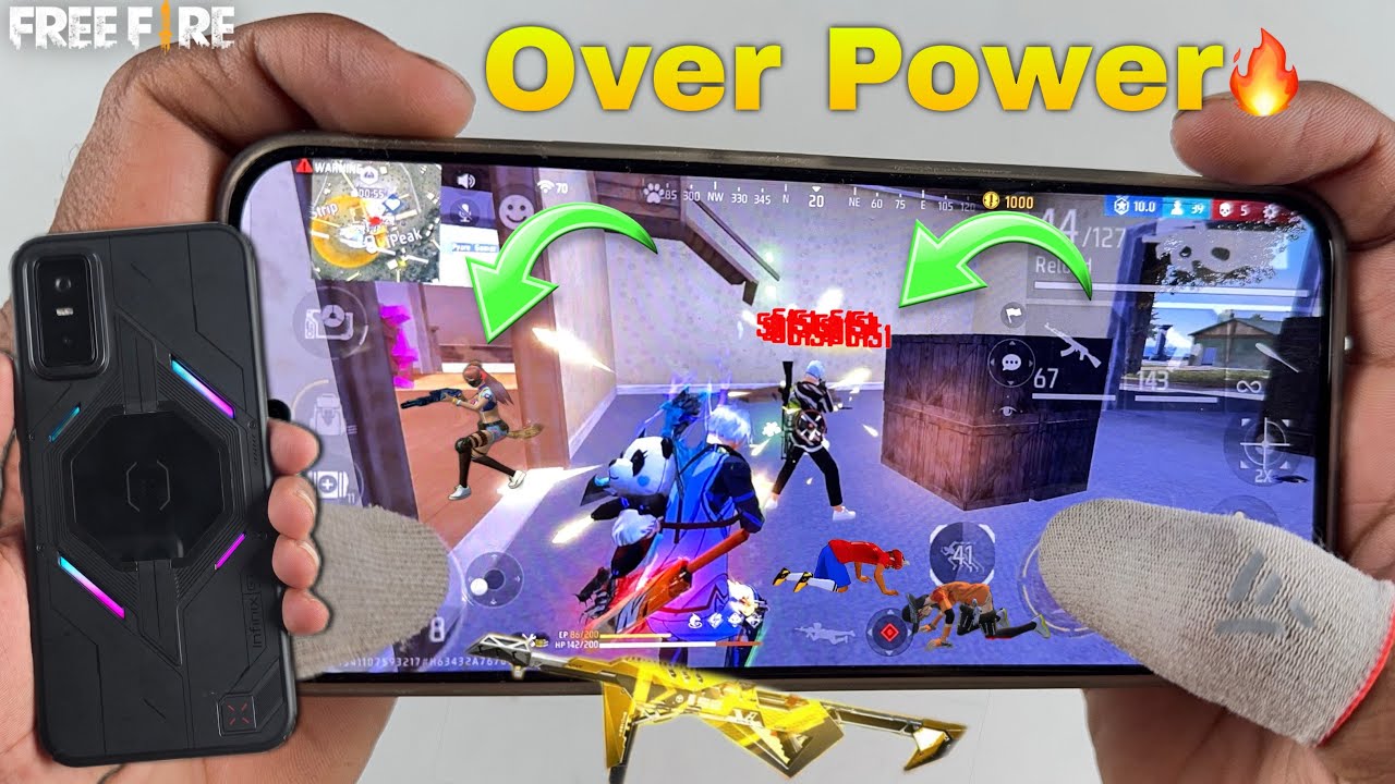 infinix gt 30 pro gaming phone free fire duo vs squad gameplay 3 finger claw handcam
