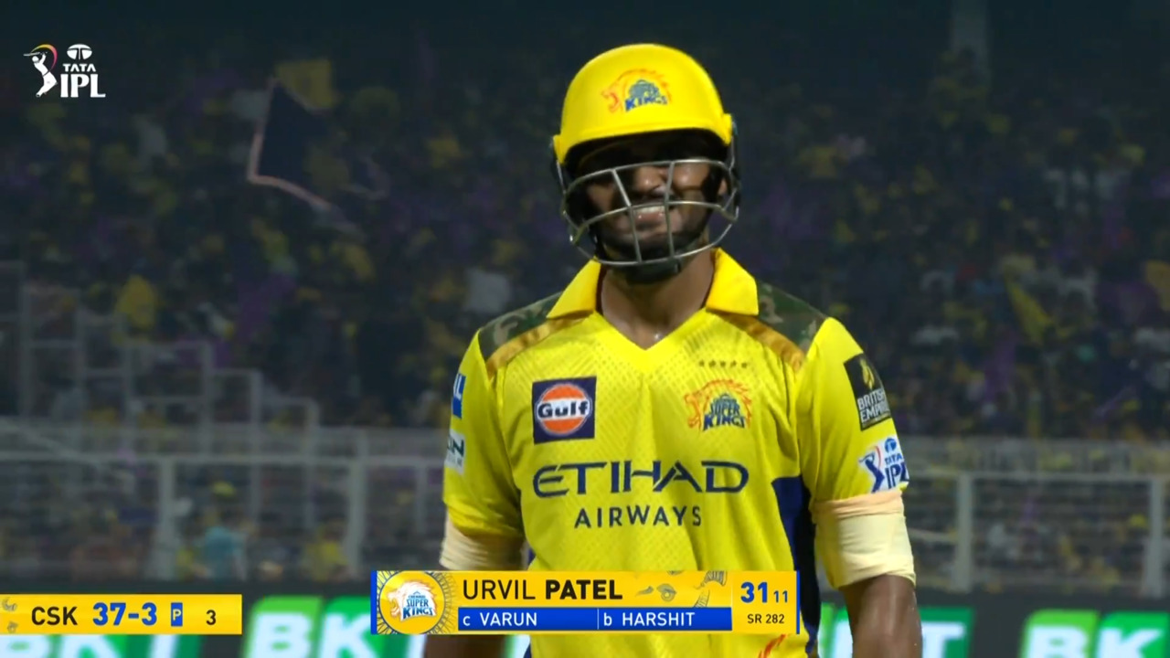 IPL 2025 M57: KKR vs CSK - Urvil Patel Wicket