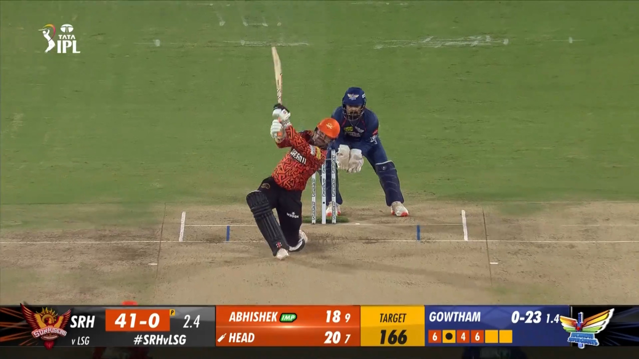M57: SRH vs LSG – Travis Head Six