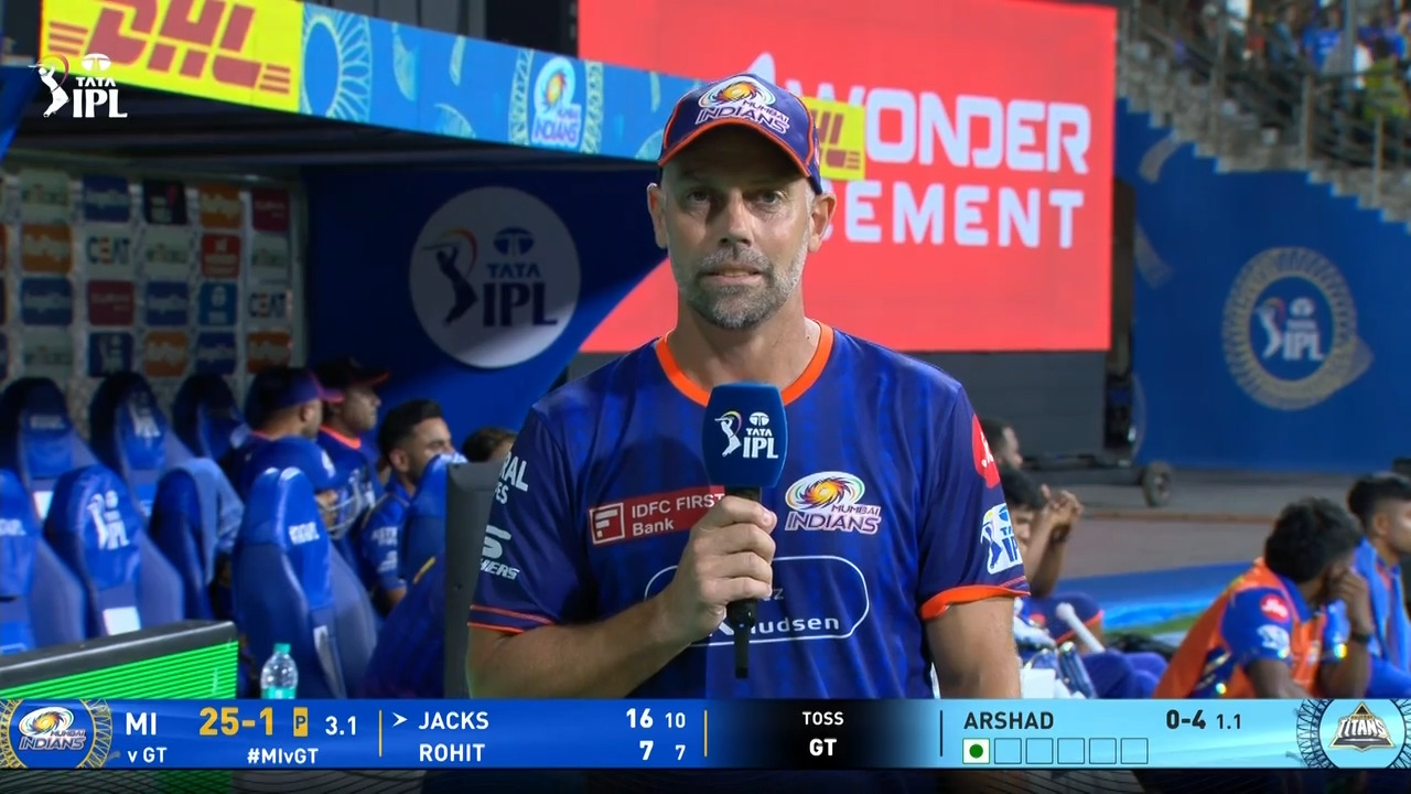 IPL 2025 M56: MI vs GT - Carl Hopkinson Interview background