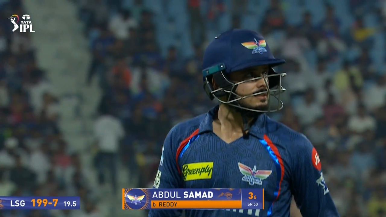 IPL 2025 M61: LSG vs SRH - Abdul Samad Wicket