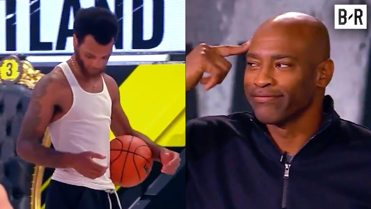 Dunker Dislocates Finger, Pops it Back & Still Dunks for Shaq, Nate & Vince | DUNKMAN