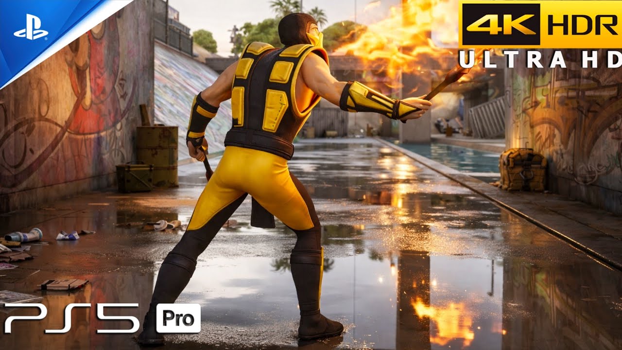 Fortnite (PS5 Pro) 4K 120FPS HDR Gameplay | Skin Scorpion (Mortal Kombat)