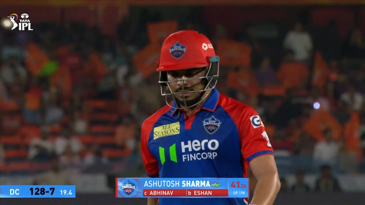 IPL 2025 M55: SRH vs DC - Ashutosh Sharma Wicket