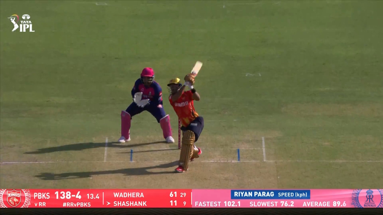 IPL 2025 M59: RR vs PBKS - Shashank Singh Six background