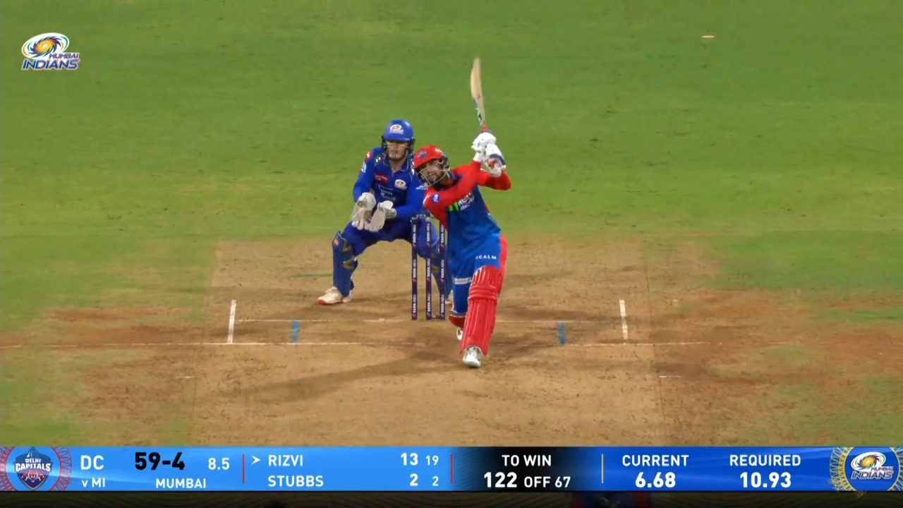 IPL 2025 M63: MI vs DC - Sameer Rizvi Six