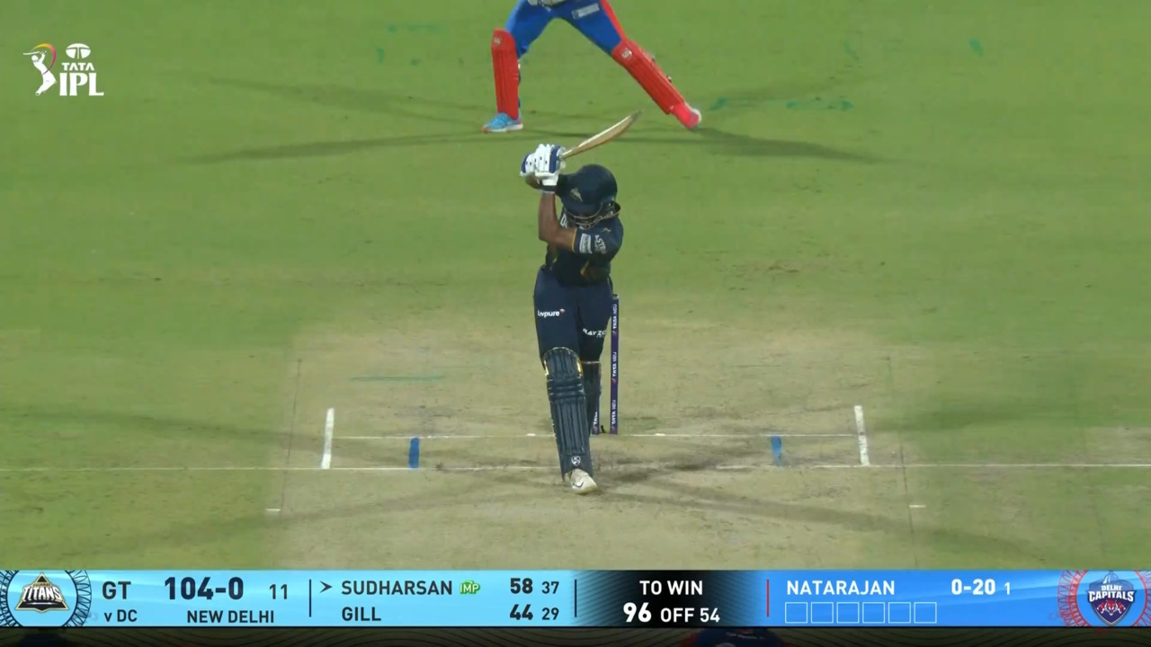 IPL 2025 M60: DC vs GT - Sai Sudharsan Six