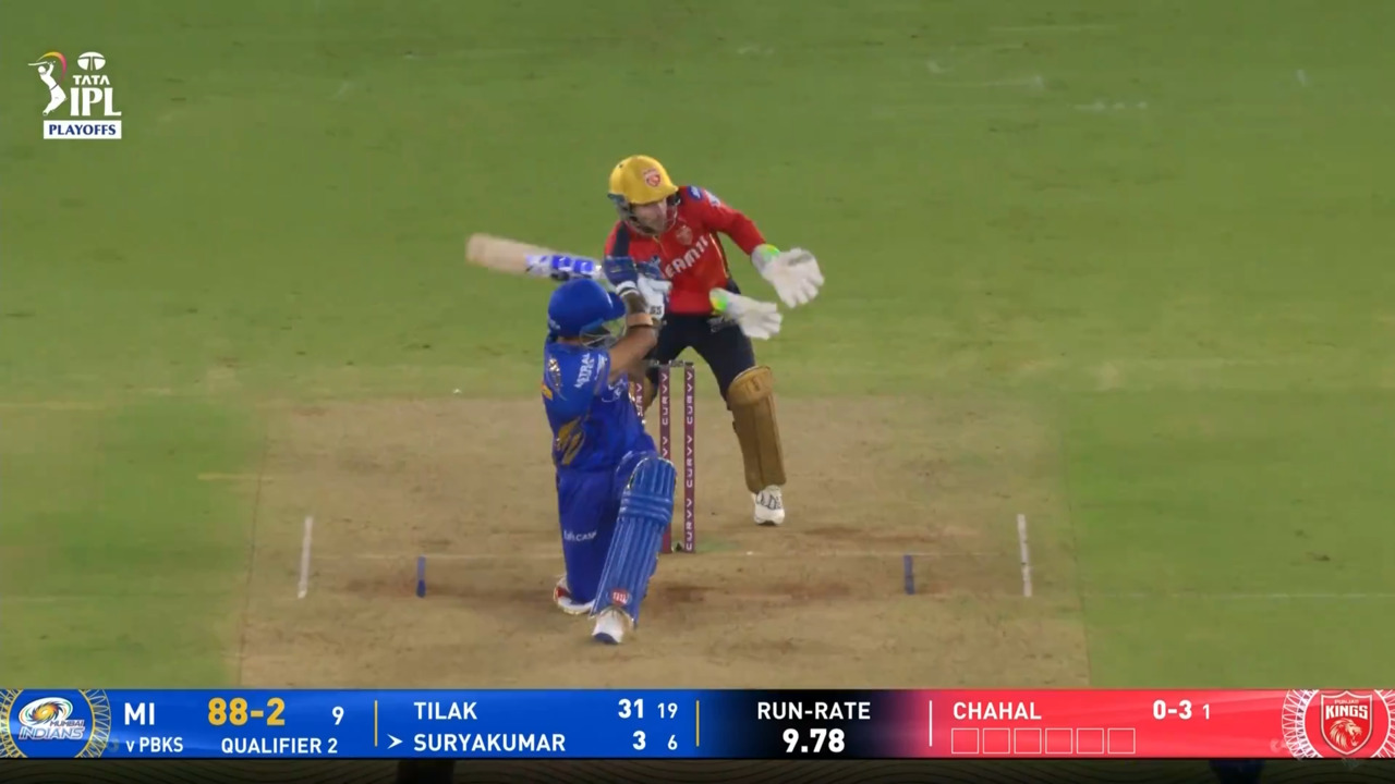 IPL 2025 Q2: PBKS vs MI - Suryakumar Yadav Six
