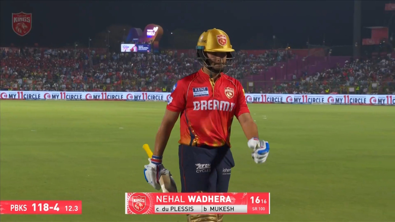 IPL 2025 M66: PBKS vs DC - Nehal Wadhera Wicket